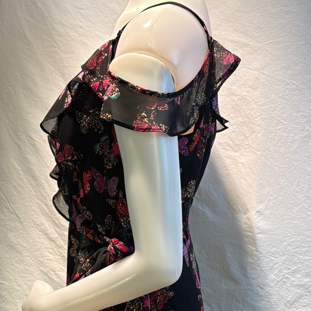 Betsey Johnson Pink and Red Ruffled Asymmetrical Sundress - Picture 6 of 15